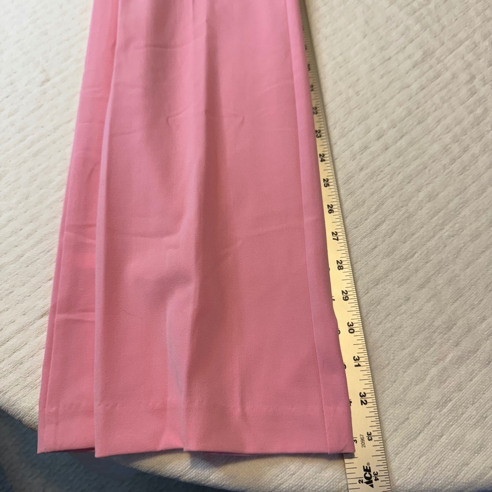 NY & Company Pink Dress Pants Womens 6 Tall Flat Front Boot Cut Retro Office - Picture 8 of 8
